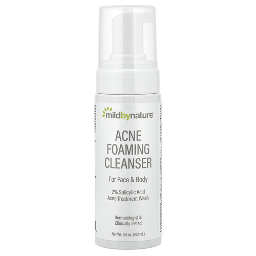 Mild By Nature Acne Foaming Cleanser, 5.5 fl oz (162 ml)