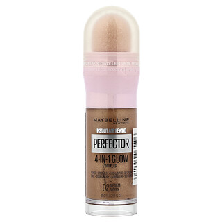 Maybelline（メイベリン）, Instant Age Rewind（インスタント エイジ リワインド）、パーフェクター 4イン1 グロウ メイクアップ、02 ミディアム、20ml（0.68液量オンス）