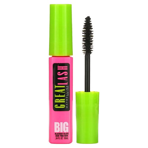 Maybelline, Great Lash, Big Mascara, 130 Blackest Black, 10 ml (0,34 fl. oz.)