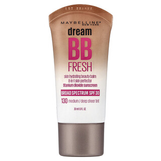 Maybelline, Dream BB Fresh, Cilt Nemlendirici Güzellik Balsamı, SPF 30, 130 Orta/Koyu Şeffaf Renk Tonu, 1 fl oz (30 ml)
