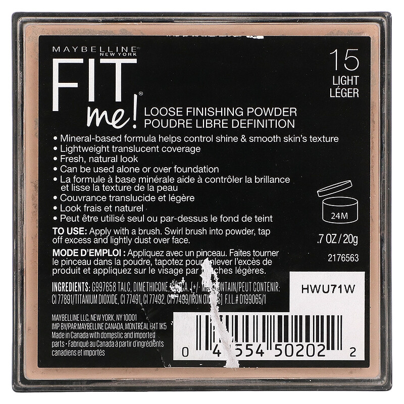 Maybelline Fit Me Loose Finishing Powder 15 Light 07 Oz 20 G 3455