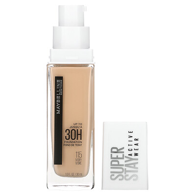 

Maybelline, Super Stay Active Wear, Foundation, 115 Ivory, 1 fl oz (30 ml)