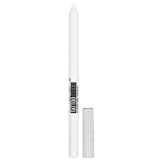 Maybelline, Dövme Stüdyosu, Göz Kalemi, Açılabilir Jel Kalem, Su Geçirmez, 970 Cilalı Beyaz, 0,04 oz (1,2 g)