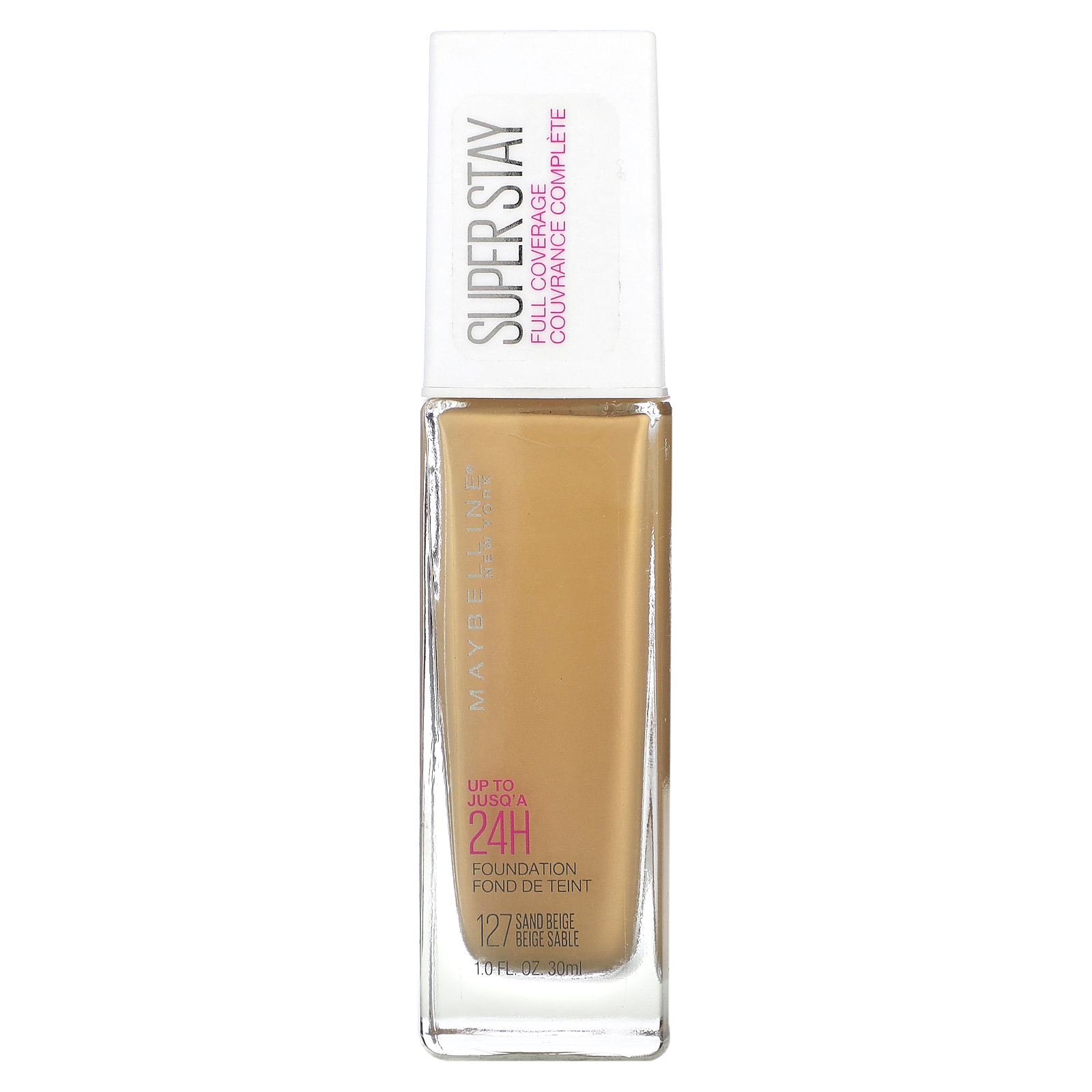 Maybelline (메이블린), Super Stay, 풀 커버리지 파운데이션, 127 샌드 베이지, 30ml(1fl oz) (판매가 중단된 상품)