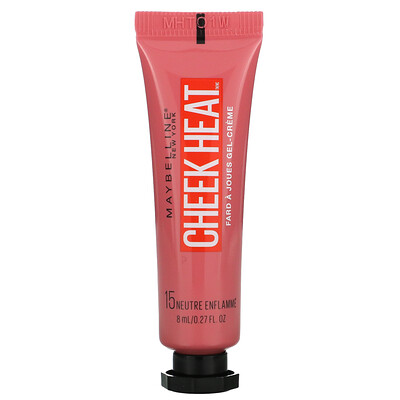 Maybelline Cheek Heat, Gel-Cream Brush, Nude Burn, 0.27 fl oz (8 ml)
