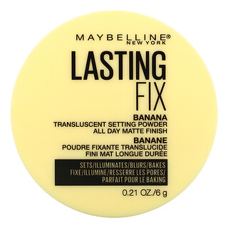 Maybelline, Lasting Fix, полупрозрачная закрепляющая пудра, банан, 6 г (0,21 унции)