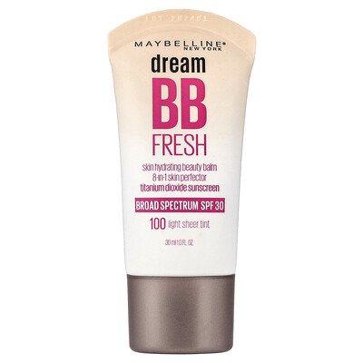 Product Image for Maybelline, Dream BB Fresh, Skin Hydrating Beauty Balm, SPF 30, 100 Light Sheer Tint, 1 fl oz (30 ml)