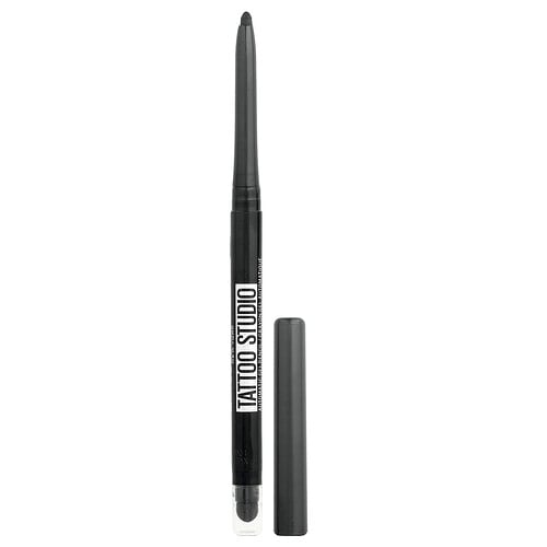Maybelline Tattoo Studio, Automatic Gel Pencil Eyeliner, 010 Pitch Black, 0.01 oz (280 mg)