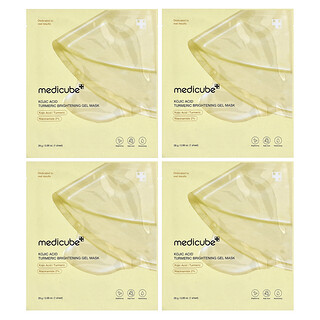 Medicube, Máscara de Beleza de Gel Iluminador de Cúrcuma e Ácido Kójic, 4 Unidades, 28 g (0,98 oz) Cada