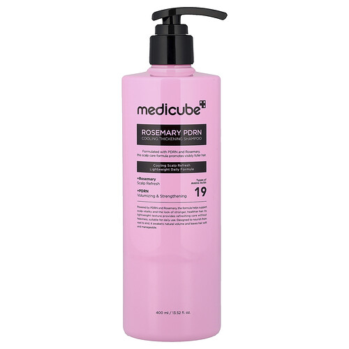 Medicube, Rosemary PDRN Kühlendes verdickendes Shampoo, 400 ml (13,52 fl. oz.)