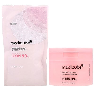 Product Image for Medicube, PDRN Pink Collagen Toning Gel Toner Pad, 70 Pads