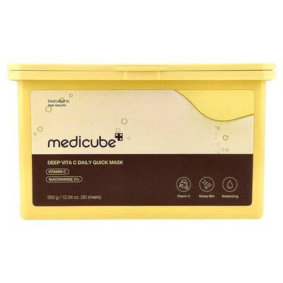 Medicube, Mascarilla de belleza rápida y diaria con vitamina C profunda, 30 mascarillas, 350 g (12,34 oz)