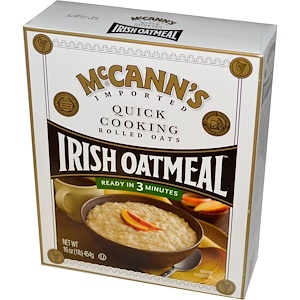 Купить McCann's Irish Oatmeal, Быстрое приготовление, прокатанные овсяные хлопья, 16 унций (454 г)  на IHerb