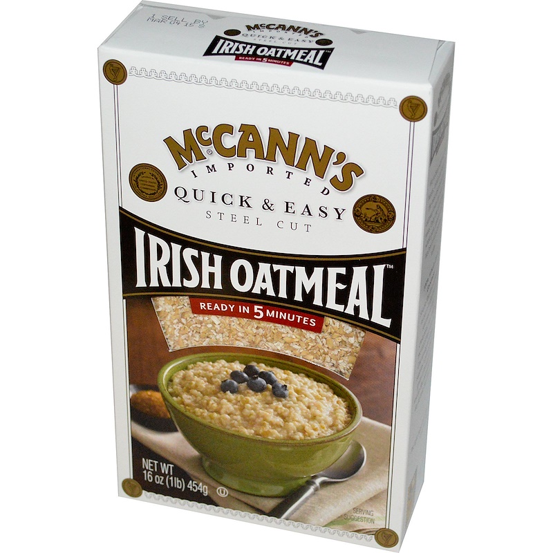McCann's Irish Oatmeal, Quick & Easy, Steel Cut Oats, 16 oz (454 g) - iHerb