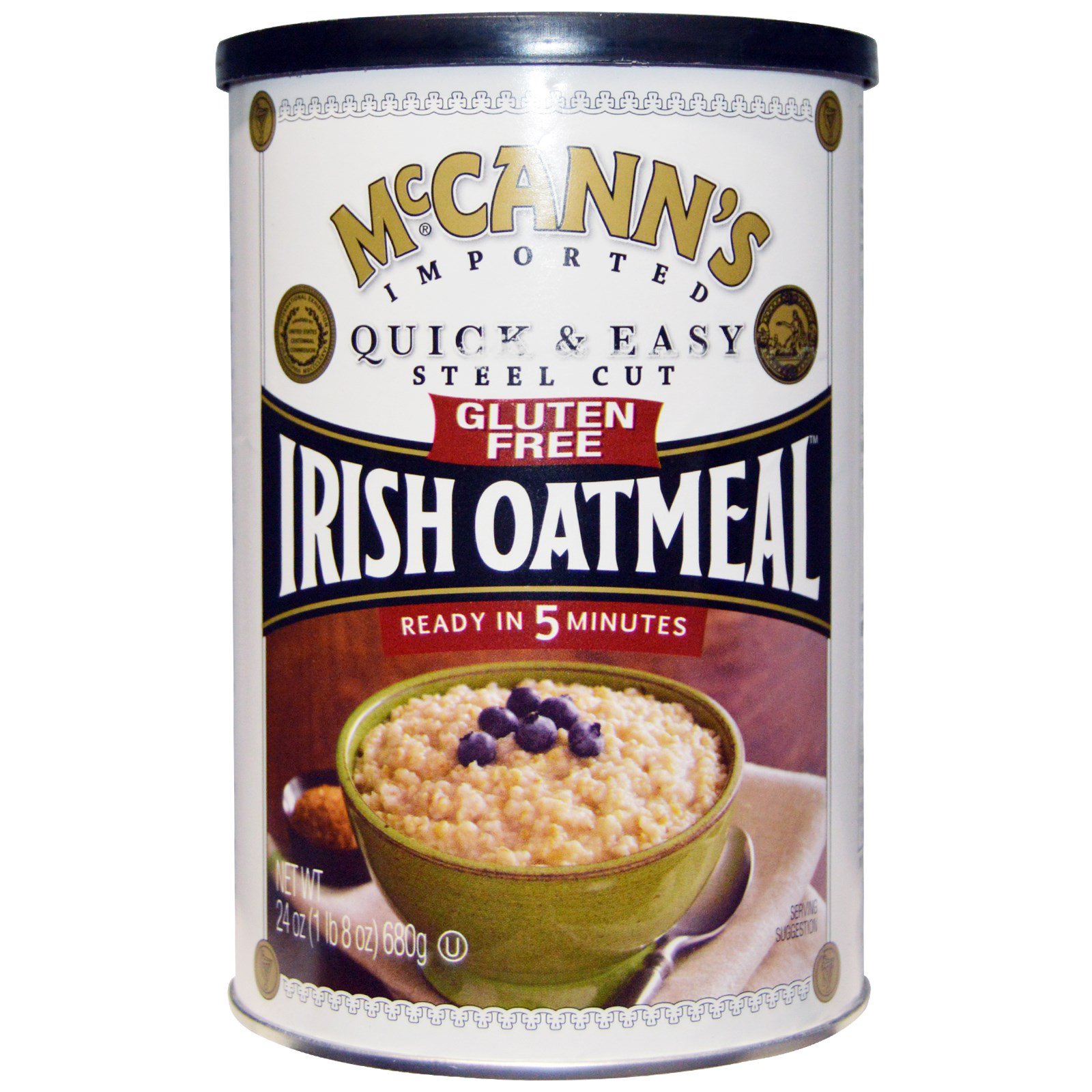 McCann's Irish Oatmeal, Irish Oatmeal, Steel Cut, Gluten Free, 24 oz