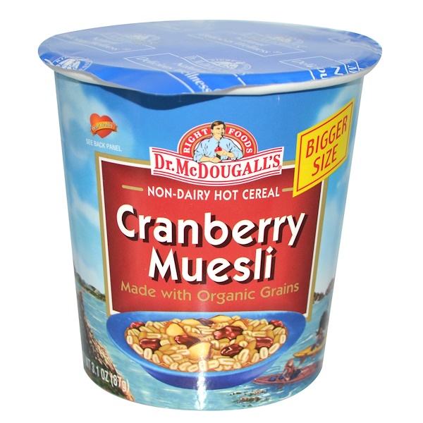 Dr. McDougall's, Cranberry Oatmeal, 3.1 oz (87 g) (Discontinued Item) 