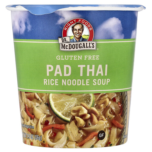 Dr. Mcdougall's Gluten Free Pad Thai Rice Noodle Soup, 2 oz (56 g)