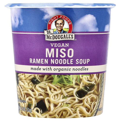 Dr. Mcdougall's Vegan Miso Ramen Noodle Soup, 1.9 oz (53 g)