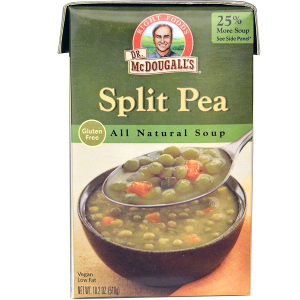 Dr. McDougall's, All Natural Soup, Split Pea, 18.2 oz (518 g) (Discontinued Item) 