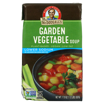 Dr. McDougall's суп из садовых овощей с низким содержанием натрия, 507 г (17,9 унции)