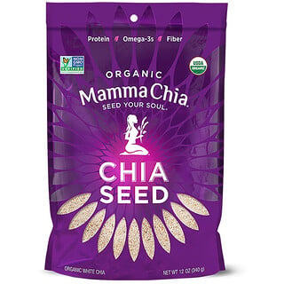 Mamma Chia, органические белые семена чиа, 340 г (12 унций)