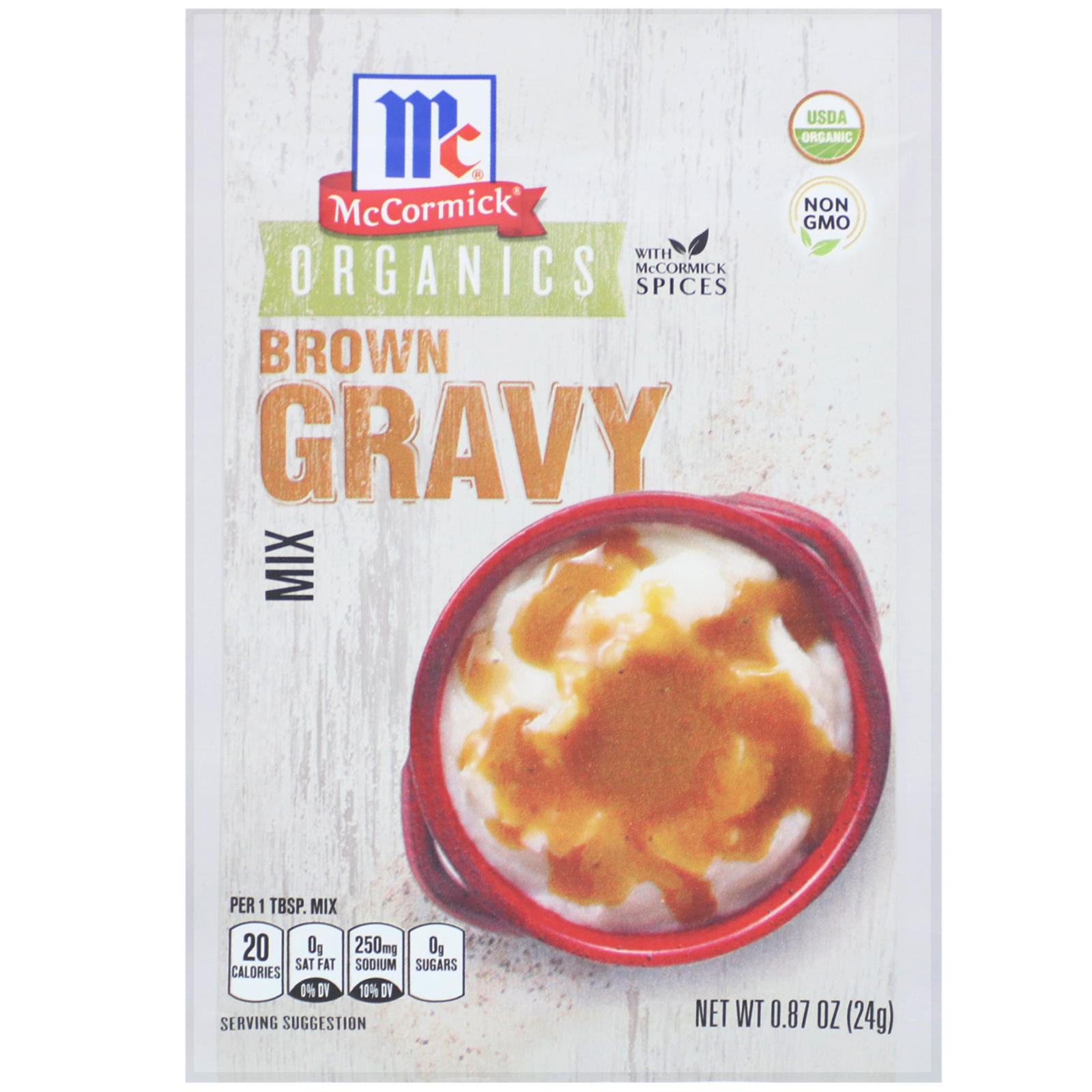 Mccormick Organic Brown Gravy Mix 0 87 Oz 24 G Iherb