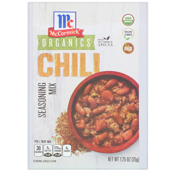 McCormick‏, Organic Seasoning Mix, Chili, 1.25 oz (35 g)
