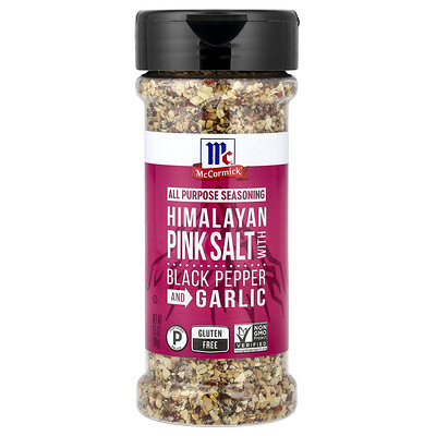 Product Image for McCormick, All Purpose Seasoning, Himalayan Pink Salt with Black Pepper and Garlic, 6.5 oz (184 g)