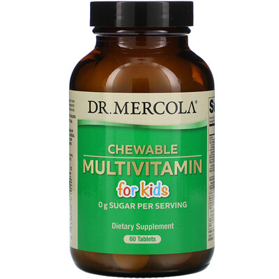 Dr. Mercola Жевательные мультивитамины для детей, 60 таблеток