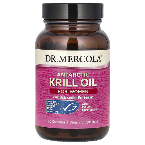 Dr. Mercola Antarctic Krill Oil for Women, 90 Capsules