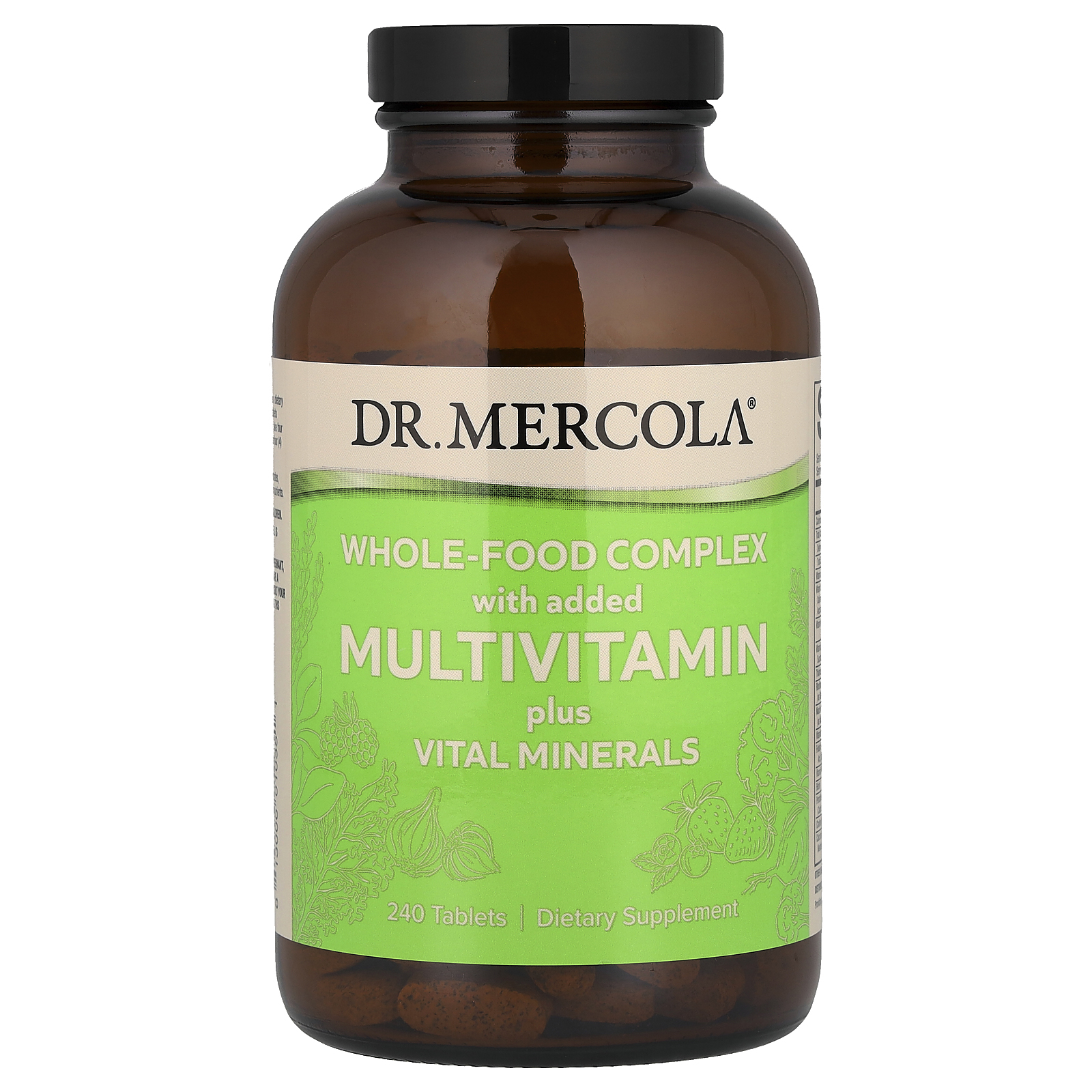 Dr. Mercola (닥터머콜라), 종합비타민과 필수 미네랄이 첨가된 천연 식품 복합체, 240정