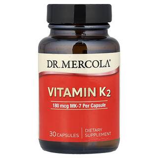 Dr. Mercola, Vitamine K2, 180 µg, 30 capsules