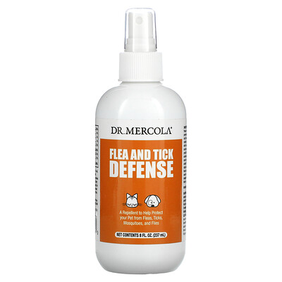 Dr. Mercola Flea and Tick Defense For Dogs and Cats 8 oz (237 ml)