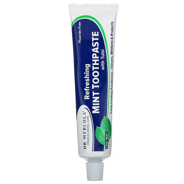 Refreshing Mint Toothpaste with Tulsi, Fluoride-Free, Cool Mint, 3 oz (85 g)