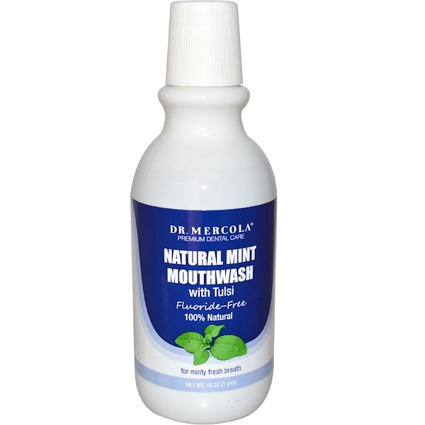Dr. Mercola, Premium Dental Care, Natural Mint Mouthwash, with Tulsi
