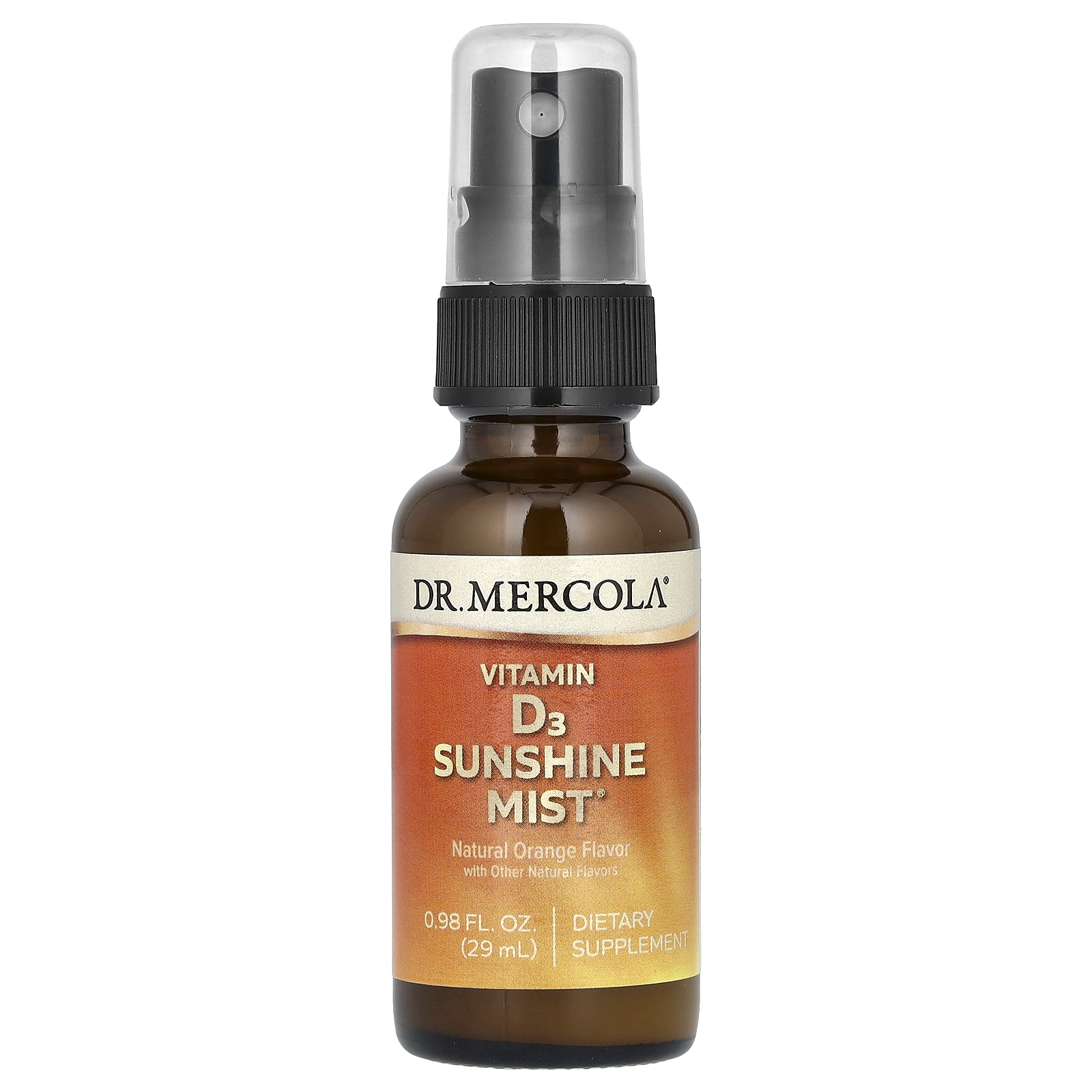 Dr. Mercola (닥터머콜라), 비타민D3 선샤인 미스트, 천연 오렌지, 29ml(0.98fl oz)