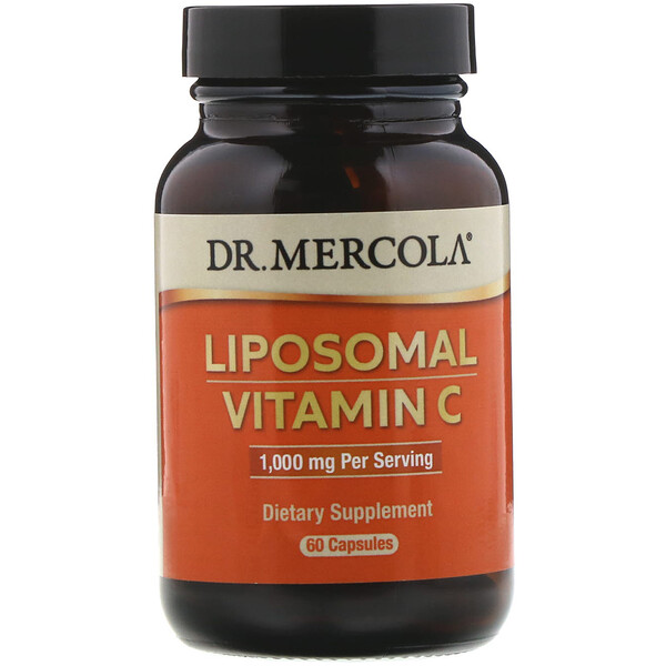 Dr. Mercola, липосомальный витамин С, 500 мг, 60 капсул