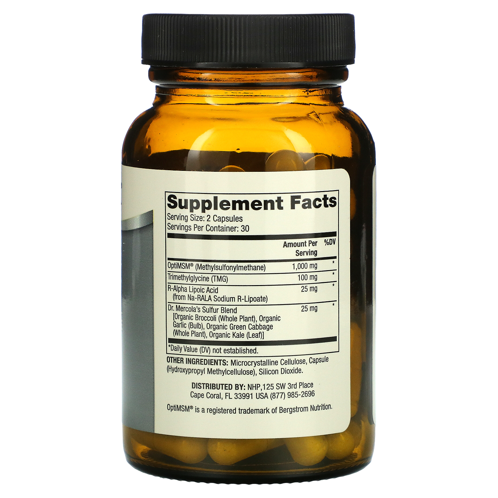 Dr. Mercola, MSM, Methylsulfonylmethane Sulfur Complex, 60 Capsules