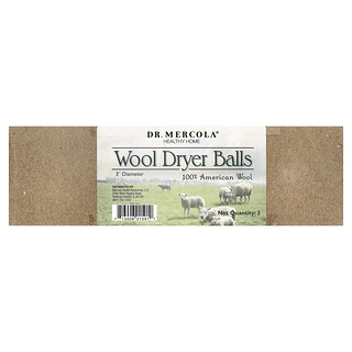 Dr. Mercola, Wool Dryer Balls, 3 Balls