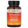 Vitaminas D3 y K2, 30 cápsulas