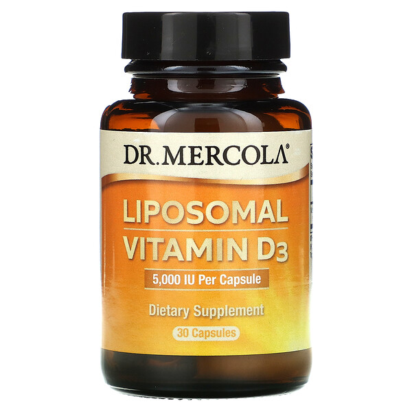 Dr. Mercola, Liposomal Vitamin D, 5000 IU, 30 Kapseln