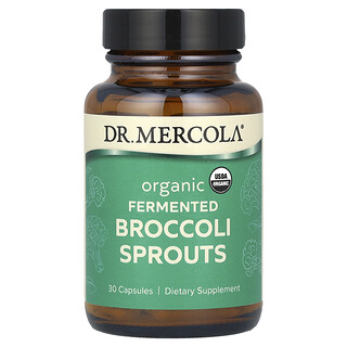 Dr. Mercola, органические ферментированные ростки брокколи, 30 капсул