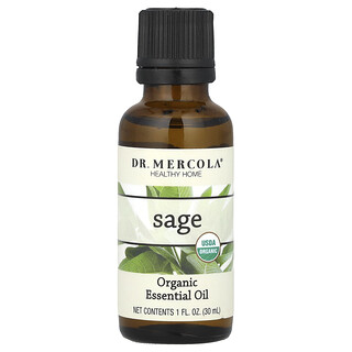 Dr. Mercola, Aceite esencial orgánico, Salvia, 30 ml (1 oz)