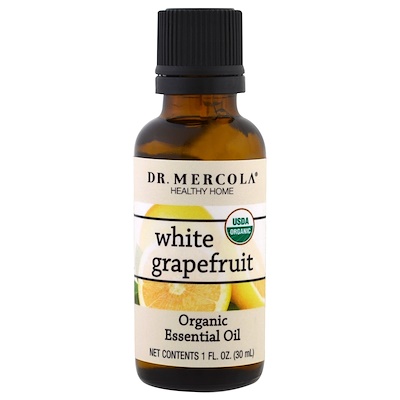 Dr. Mercola Органическое эфирное масло, белый грейпфрут, 1 унция (30 мл)
