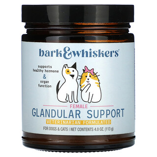 Dr. Mercola‏, Bark & Whiskers, תמיכה בבלוטות נשים, לכלבים וחתולים, 113 גרם (4 אונקיות)