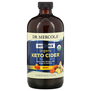 Dr. Mercola, Organic Keto Cider, Spicy, Bio-Keto-Apfelessig, würzig, 473 ml (16 oz.)