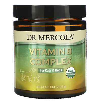 Dr. Mercola Комплекс витаминов B для кошек и собак 0 84 унции (24 г)