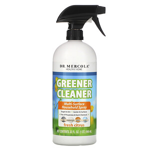 Отзывы о ДР. Меркола, Greener Cleaner, Multi Surface Household Spray, Fresh Citrus, 32 fl oz (946 ml)