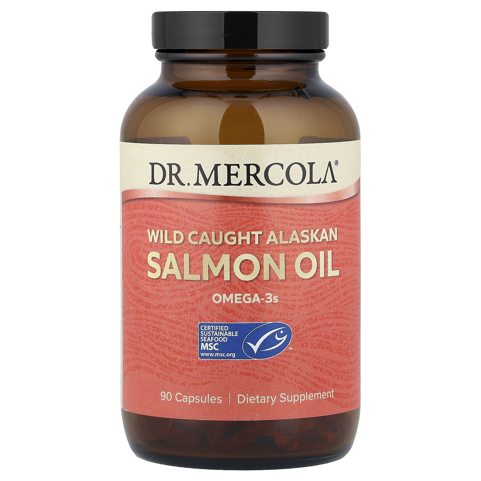 Dr. Mercola (닥터머콜라), 자연산 알래스카 연어 오일, 캡슐 90정