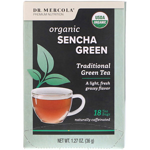 Отзывы о ДР. Меркола, Organic Sencha Green, Traditional Green Tea, 18 Tea Bags, 1.27 oz (36 g)